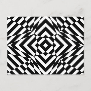 OPTISCHE ILLUSION GRAFISCHER SCHWARZ UND WEISSER D POSTKARTE