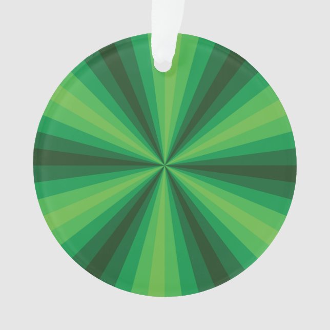 Optische Illusion Grüne Akrylverzierung Ornament (Vorderseite)