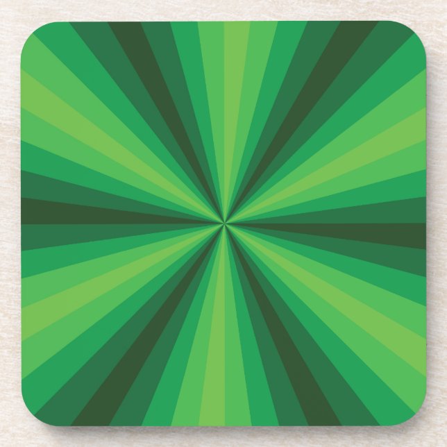 Optische Illusion Grüner Platz Untersetzer (Vorderseite)