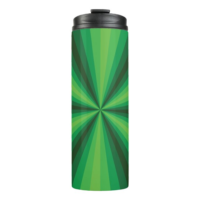 Optische Illusion Grüner Wärmespeicher Thermosbecher (Vorderseite)