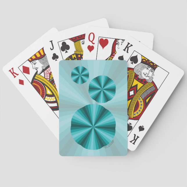 Optische Illusion Klassische Spielkarten der Aqua (Rückseite)