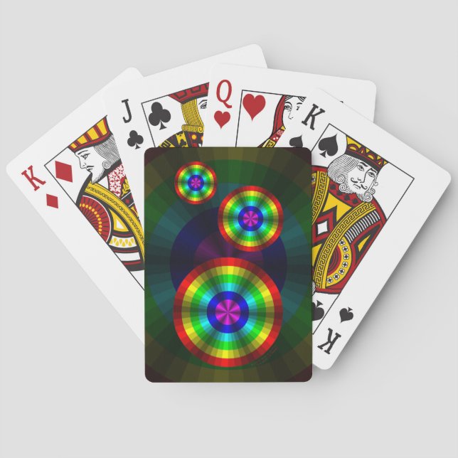 Optische Illusion Klassische Spielkarten mit Regen (Rückseite)