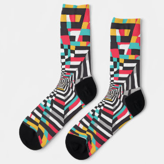 Optische Illusion Kunst - Neon Labyrinth: Ein fasz Socken
