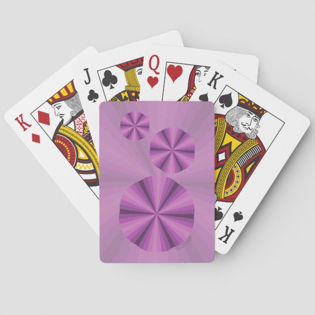 Optische Illusion Lila klassische Spielkarten (Rückseite)