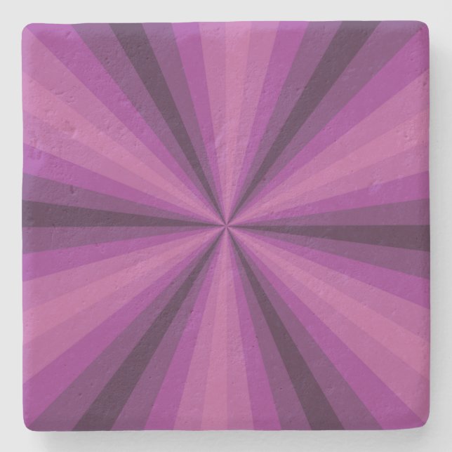 Optische Illusion Lila Stone-Untersetzer Steinuntersetzer (Vorderseite)
