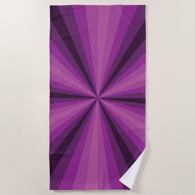 Optische Illusion Lila Strandtuch (Vorderseite)