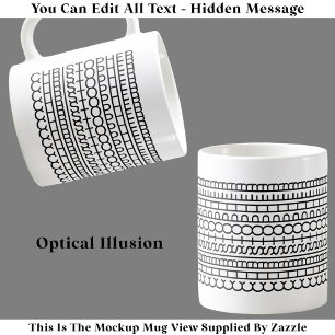 Optische Illusion Name Tasse 114B Sonnenverborgene