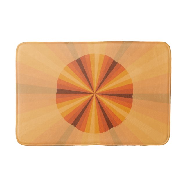 Optische Illusion Orange Bath Mat Badematte (Vorderseite)