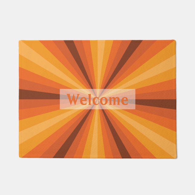 Optische Illusion Orange Doormat Fußmatte (Vorderseite)