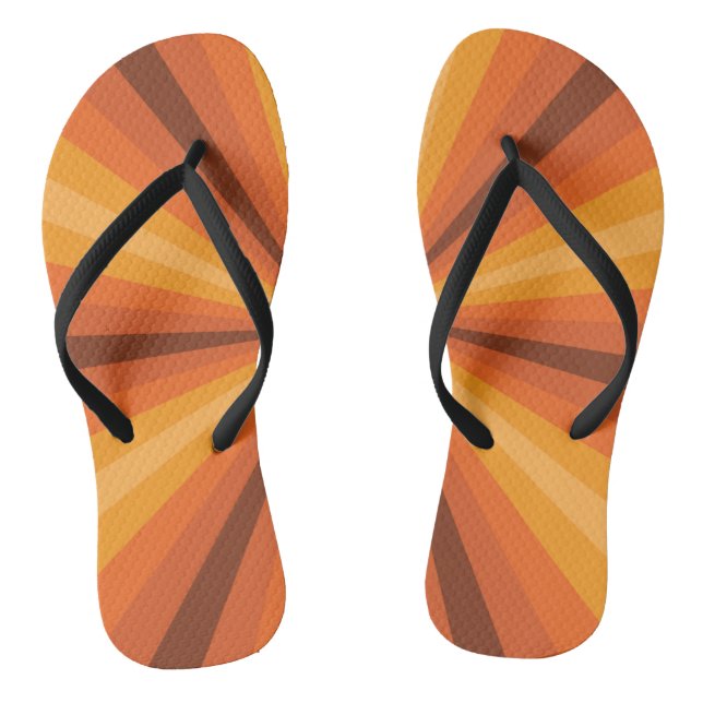 Optische Illusion Orange Flip Flops (Fußbett)