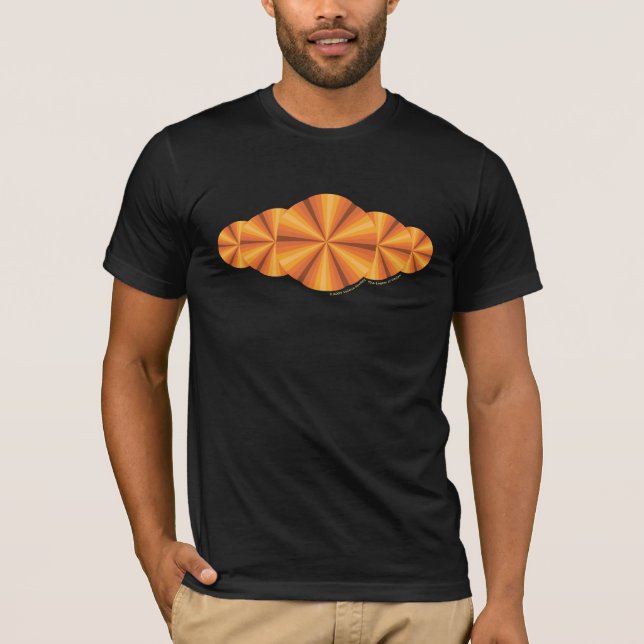 Optische Illusion Orange Men Dunkles Shirt (Vorderseite)