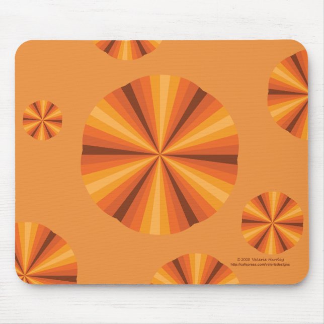Optische Illusion Orange Mousepad (Vorne)