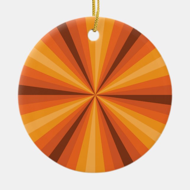 Optische Illusion Orange Ornament (Vorne)