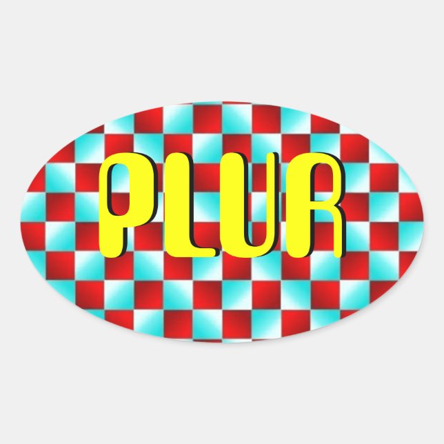 optische Illusion Ovaler Aufkleber (Vorderseite)