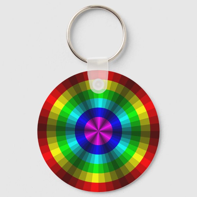 Optische Illusion Rainbow-Schlüsselanhänger Schlüsselanhänger (Vorderseite)