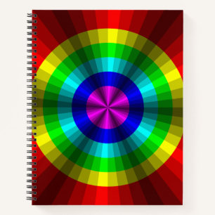 Optische Illusion Rainbow Spiral Notebook Notizbuch
