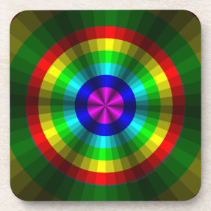 optische Illusion Rainbow-Square-Untersetzer Getränkeuntersetzer