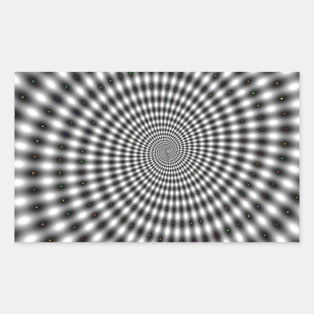 optische Illusion Rechteckiger Aufkleber (Vorderseite)