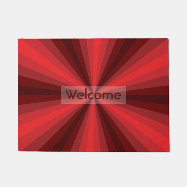 Optische Illusion Red Doormat Fußmatte (Vorderseite)