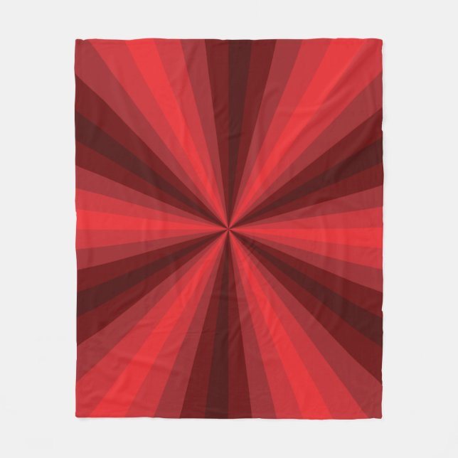 Optische Illusion Red Fleece Blanket (Vorderseite)
