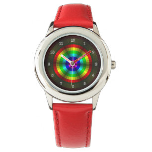 Optische Illusion Regenbogenüberwachung Armbanduhr