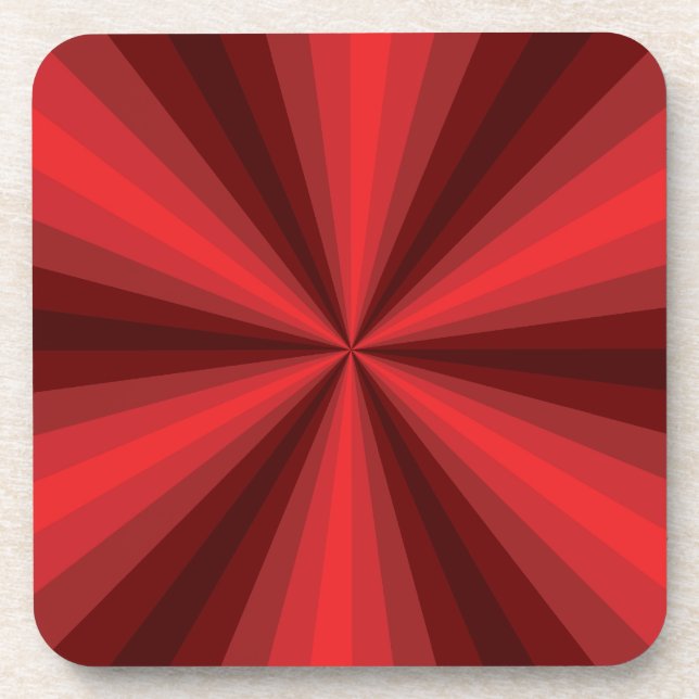 Optische Illusion Roter Platz Untersetzer (Vorderseite)