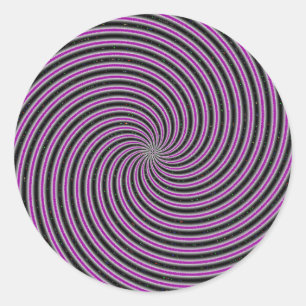 optische Illusion Runder Aufkleber