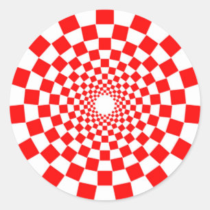 OPTISCHE ILLUSION RUNDER AUFKLEBER