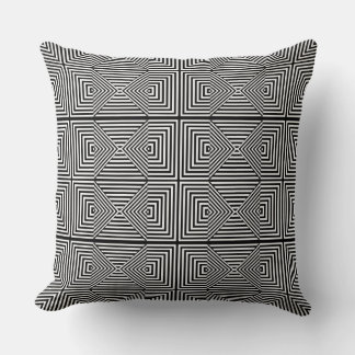 optische Illusion Schwarz-Weiß-Geometrisches Kisse Kissen