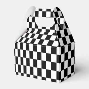 Optische Illusion Schwarz-Weiß-Schachbrett Geschenkschachtel