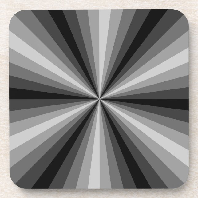 Optische Illusion Schwarzer Quadrat-Untersetzer Untersetzer (Vorderseite)