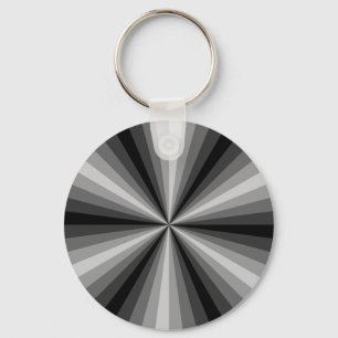 Optische Illusion Schwarzer Schlüsselanhänger