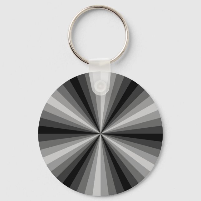 Optische Illusion Schwarzer Schlüsselanhänger (Vorderseite)