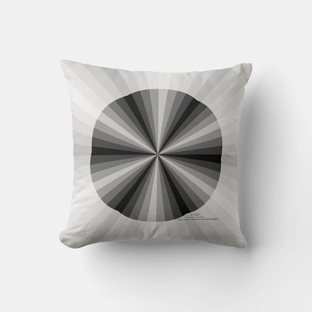 Optische Illusion Schwarzes Kissen (Vorderseite)