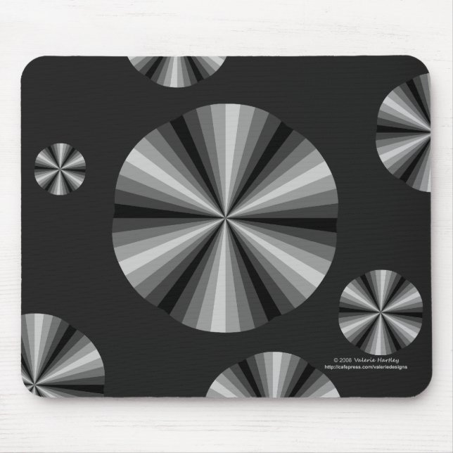 Optische Illusion Schwarzes Mousepad (Vorne)