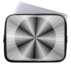 Optische Illusion - schwarzes Notebook Laptopschutzhülle