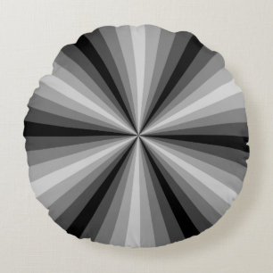 optische Illusion schwarzes Rundkissen Rundes Kissen