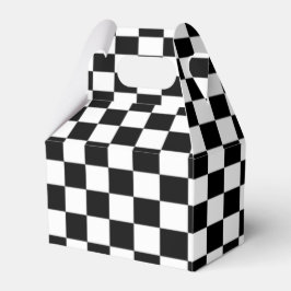 optische Illusion Schwarzweiß-Schachbrett Geschenkschachtel