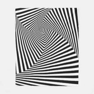 Optische Illusion: Striptes geometrisches Abstrakt Fleecedecke