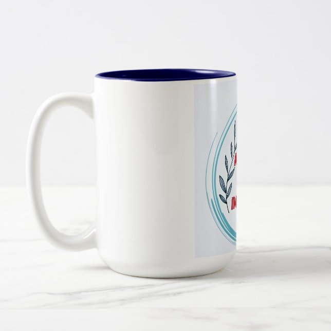 "Optische Illusion-Tasse" Zweifarbige Tasse (Links)