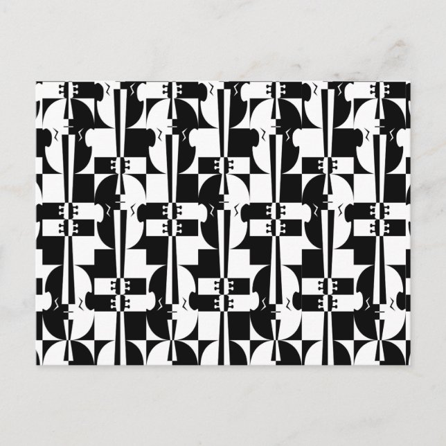 Optische Illusion Violinen Postkarte (Vorderseite)