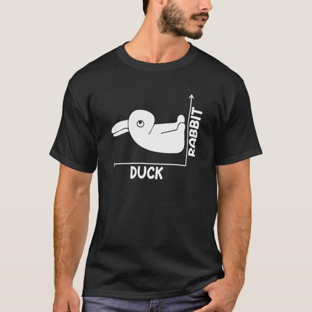 Optische Illusion von Enten oder Kaninchen für kün T-Shirt (Vorderseite)