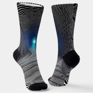 optische Illusion von Zebra Print, Socken