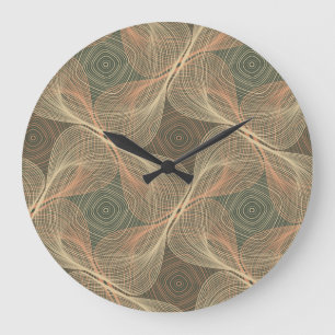 Optische Illusionen: Geometrische Intrigen Große Wanduhr