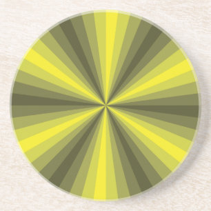 Optische Illusions-Gelb-Untersetzer Getränkeuntersetzer