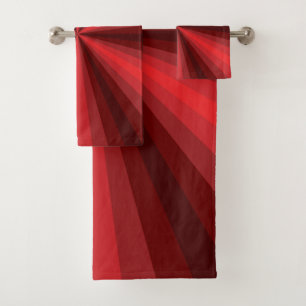 Optische Illusions-rotes Badezimmer-Tuch-Set Badhandtuch Set