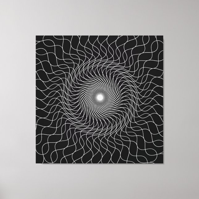 Optische Illustration, schwarze Kunst Leinwanddruck (Vorderseite)