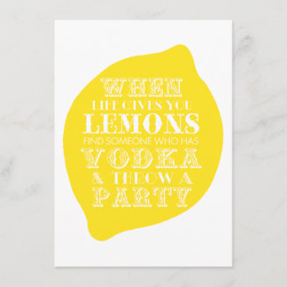 Optische Karte| Thema Lemon Party Einladung