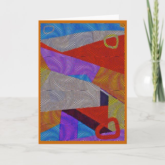 Optische Relation Abstrakter Pop Art Grußkarte Karte (Vorderseite)