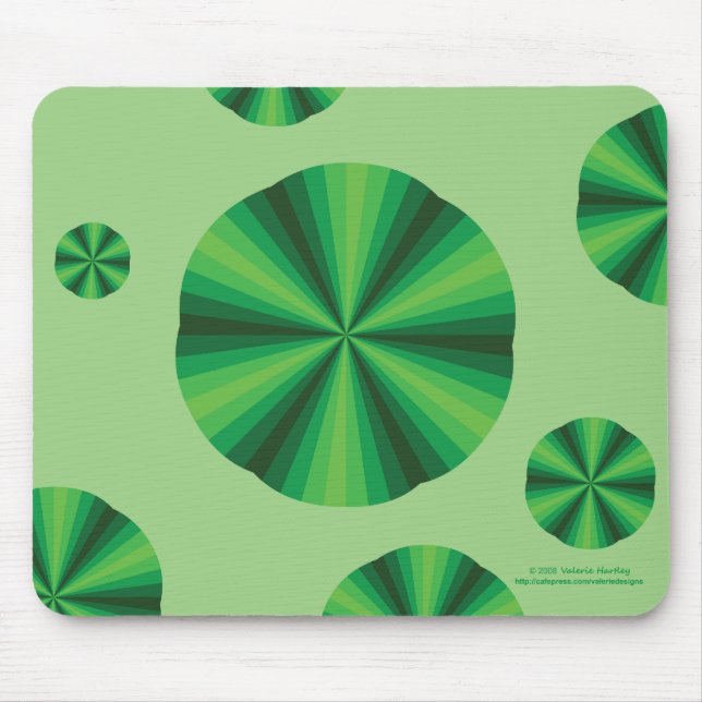 Optische Täuschung grünes Mousepad (Vorne)